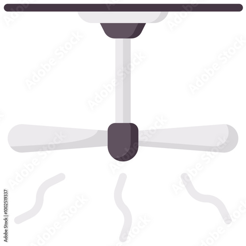 ceiling fan flat vector icon