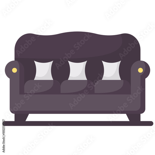 couch flat vector icon