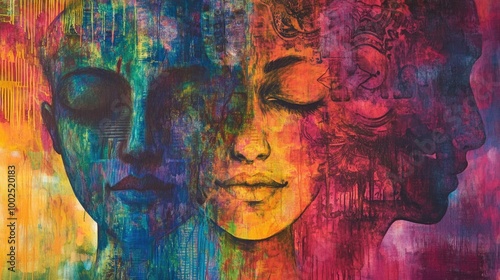 Color Tragedy series A backdrop of vibrant hues enhances artistic expressions of passion spirituality and the inner self
