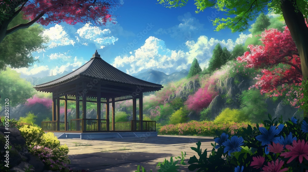 Fototapeta premium nice landscape for anime background