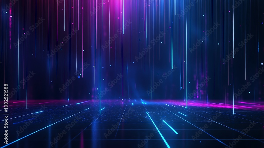 Vibrant abstract background with neon lines and glowing effects, creating a futuristic atmosphere. Vibrant abstract background with neon lines and glowing effects, creating a futuristic atmosphere.