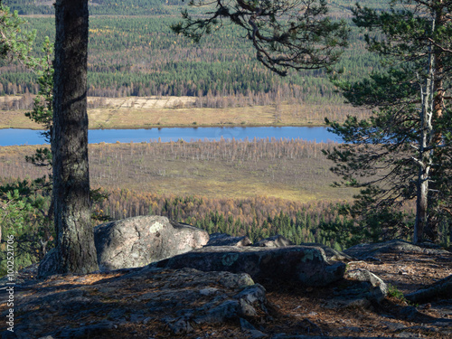 River flows through the valley