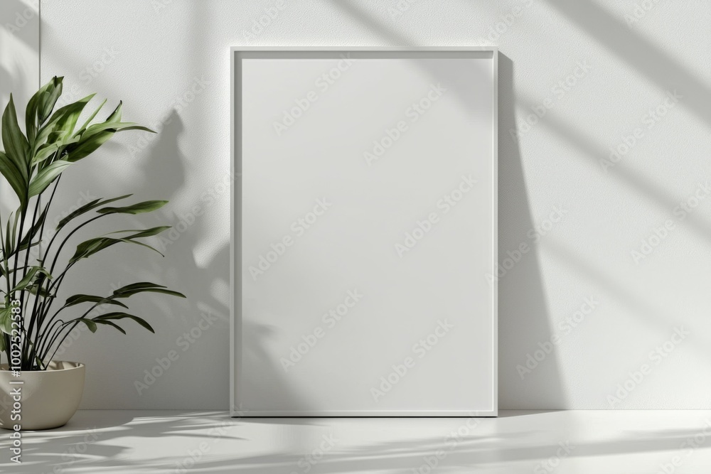 A3 Poster Mockup on White Background created with Generative AI A3 Poster Mockup on White Background created with Generative AI