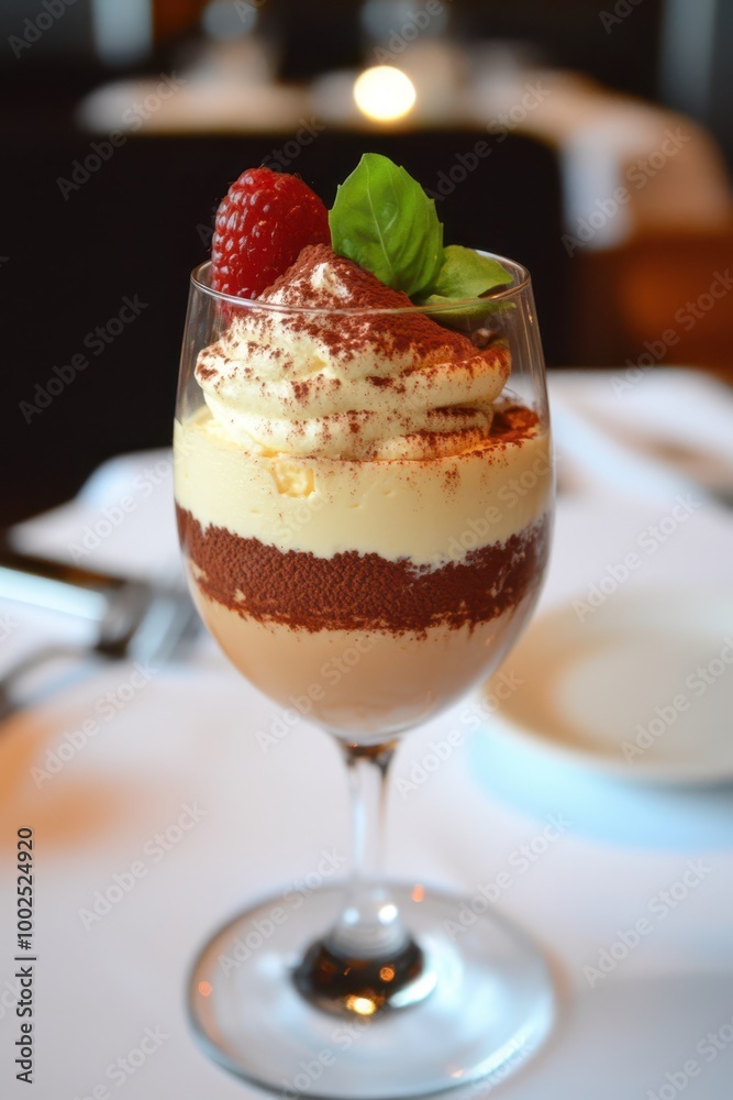 a dessert in a glass with a fork a dessert in a glass with a fork