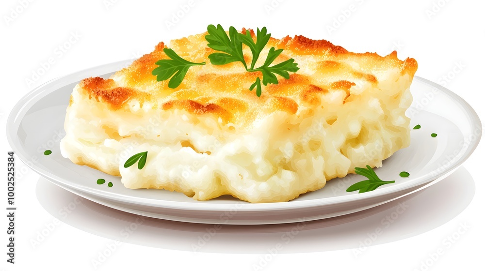 A comforting plate of shepherd s pie with mashed potatoes and a crispy golden crust A comforting plate of shepherd s pie with mashed potatoes and a crispy golden crust