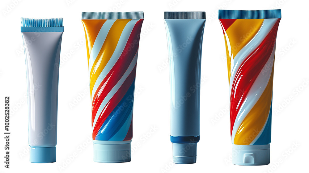 Toothpaste tube with toothpaste against a plain PNG background (2)