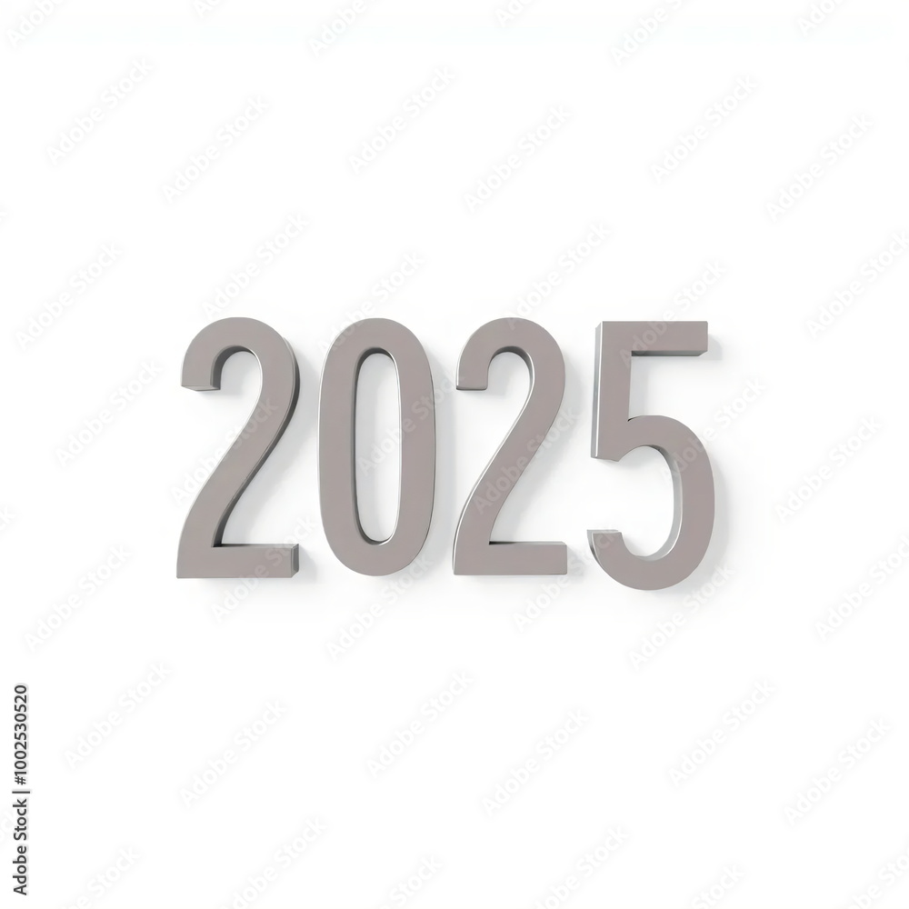 2025 year number on white background 2025 year number on white background