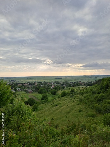sunset over the river