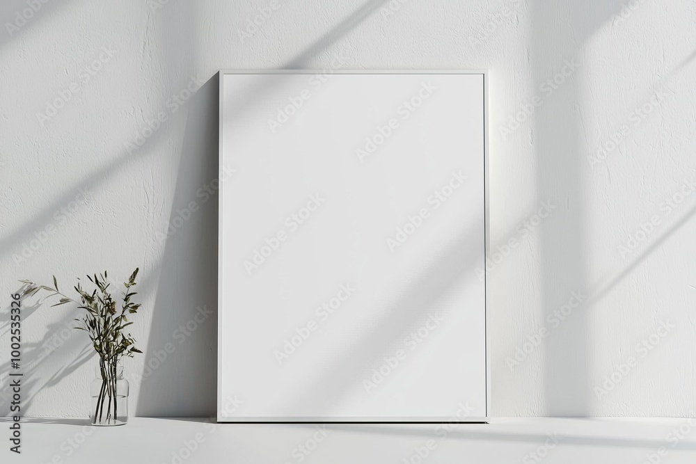A3 Poster Mockup on White Background created with Generative AI A3 Poster Mockup on White Background created with Generative AI