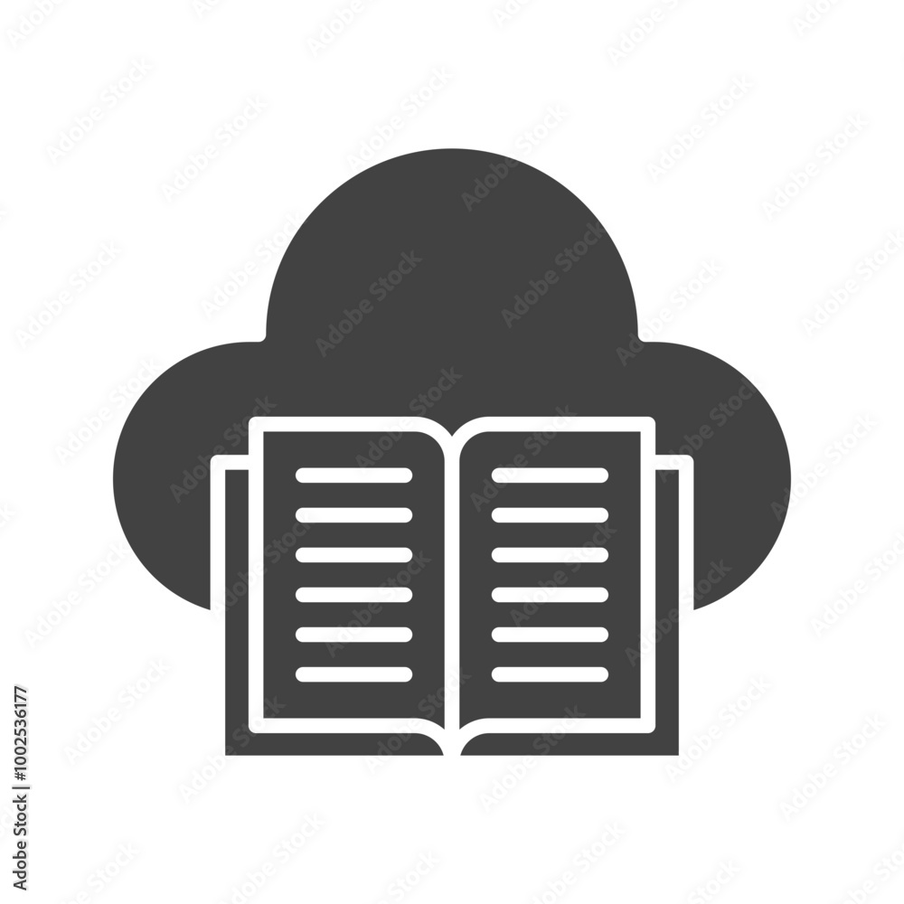 Online Education Glyph illustration