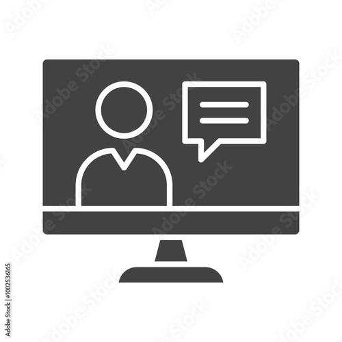 Online Education Glyph illustration