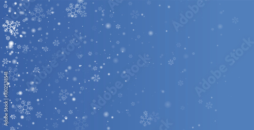 Minimalistic wallpaper with snow. Snowfall weather white transparent template. Small snowflakes february vector. Snowy landscape of nature.	