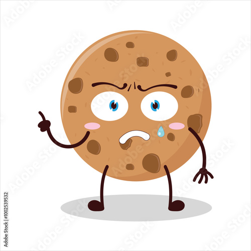 Cute weird expression of cookies cartoon character