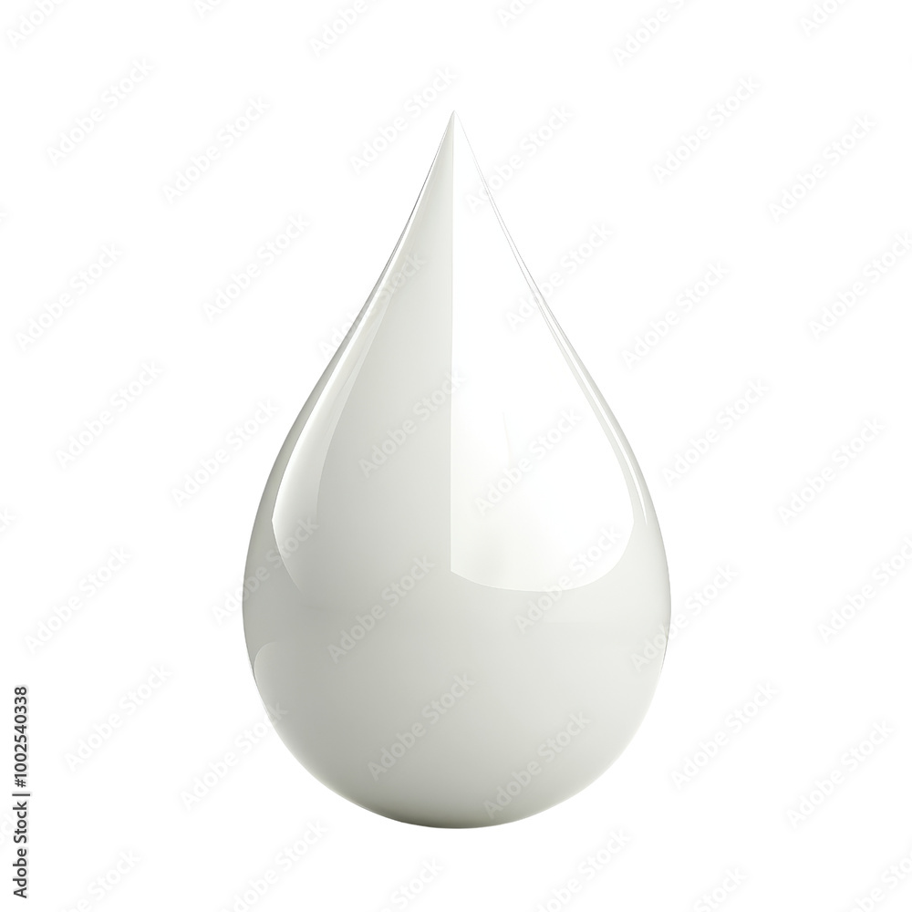 A sleek, glossy white droplet resembling water, perfect for showcasing purity, freshness, or liquid themes in various designs., isolated on a transparent background. A sleek, glossy white droplet resembling water, perfect for showcasing purity, freshness, or liquid themes in various designs., isolated on a transparent background.