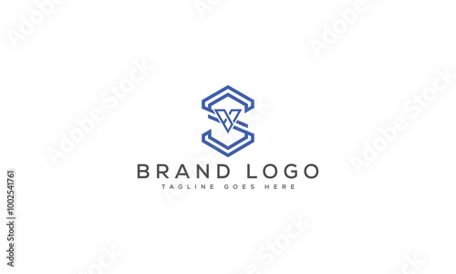 Free Download letter SV logo design vector template design for brand. - GFXLoad