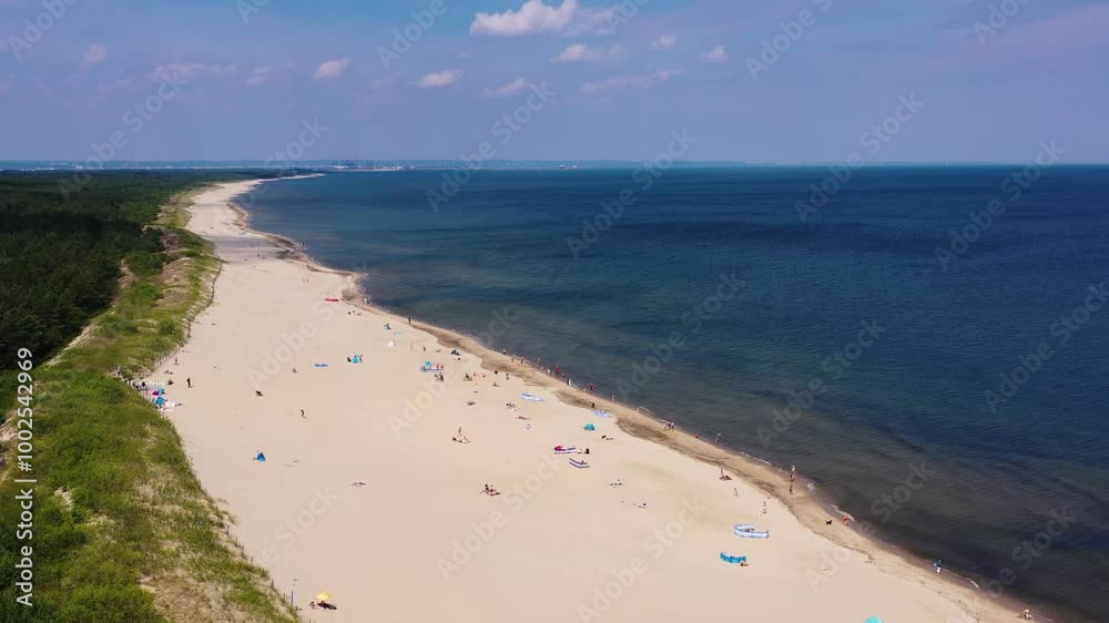 Beautiful scenery of Baltic Sea beach in Sobieszewo at summer , Poland Beautiful scenery of Baltic Sea beach in Sobieszewo at summer , Poland