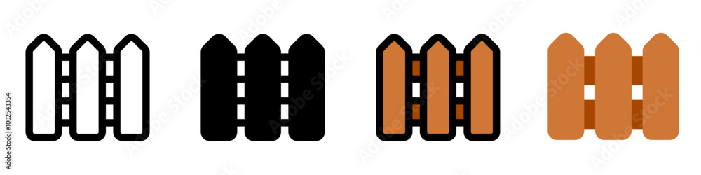 Obraz premium Editable fences vector icon. Property, real estate, construction, mortgage, interiors. Part of a big icon set family. Perfect for web and app interfaces, presentations, infographics, etc