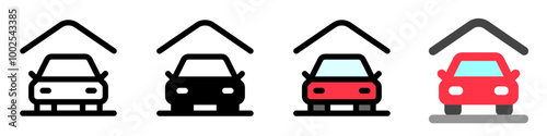 Editable parking area, garage vector icon. Property, real estate, construction, mortgage, interiors. Part of a big icon family. Perfect for web and app interfaces, presentations, infographics, etc