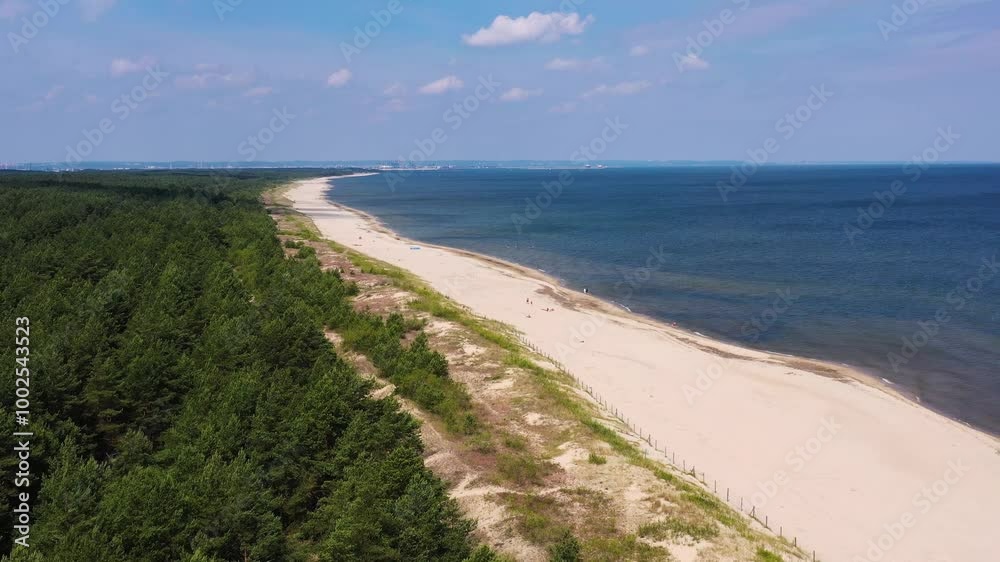 Beautiful scenery of Baltic Sea beach in Sobieszewo at summer , Poland Beautiful scenery of Baltic Sea beach in Sobieszewo at summer , Poland