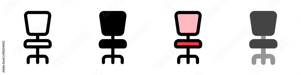Editable office chair vector icon. Part of a big icon set family. Perfect for web and app interfaces, presentations, infographics, etc Editable office chair vector icon. Part of a big icon set family. Perfect for web and app interfaces, presentations, infographics, etc