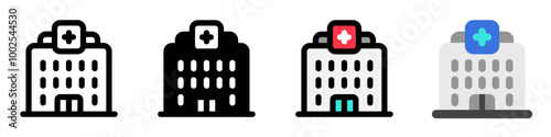 Editable hospital, clinic vector icon. Part of a big icon set family. Perfect for web and app interfaces, presentations, infographics, etc
