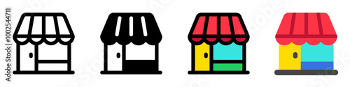 Editable store, restaurant, cafe building vector icon. Part of a big icon set family. Perfect for web and app interfaces, presentations, infographics, etc