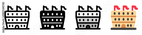 Editable stadium, coliseum, amphitheater vector icon. Part of a big icon set family. Perfect for web and app interfaces, presentations, infographics, etc