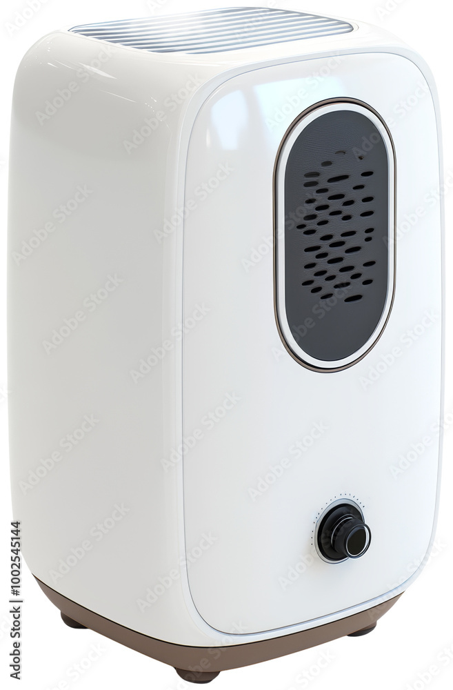 Compact white heater with black vent, isolated on white background. isolated on transparent background. cut out. PNG Compact white heater with black vent, isolated on white background. isolated on transparent background. cut out. PNG