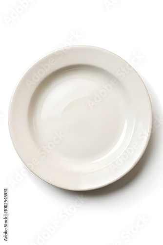 Empty plate, isolated on white background, clipping path, full depth of field