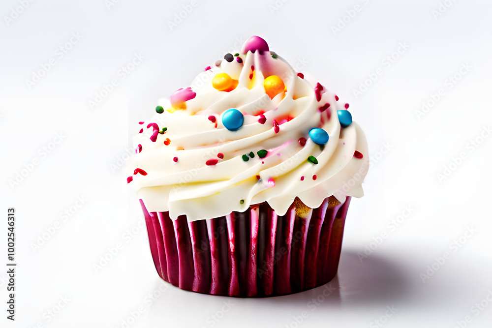 cupcake with icing and sprinkles cupcake with icing and sprinkles
