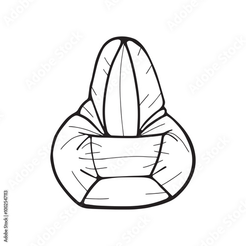 Armchair hand drawn . Vector illustration in doodle style