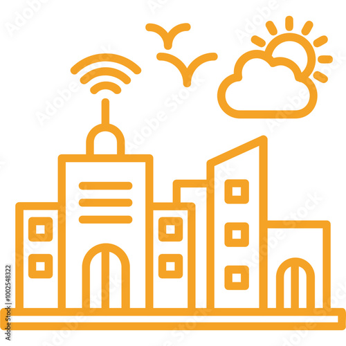 City  Vector Icon Design