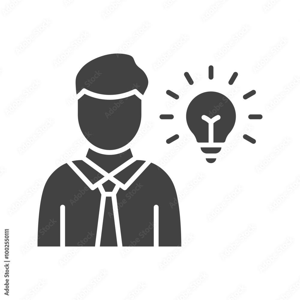 Entrepreneurship Glyph illustration Entrepreneurship Glyph illustration