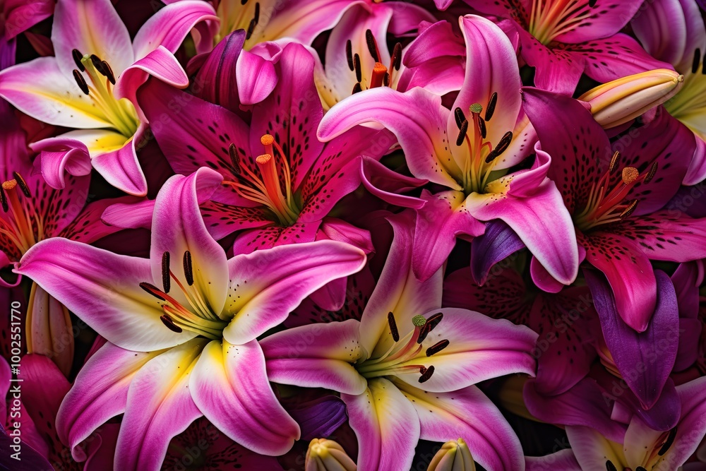 A bouquet of red lilies in transparent paper. Gift option. Closeup
A bouquet of red lilies in transparent paper. Gift option. Closeup