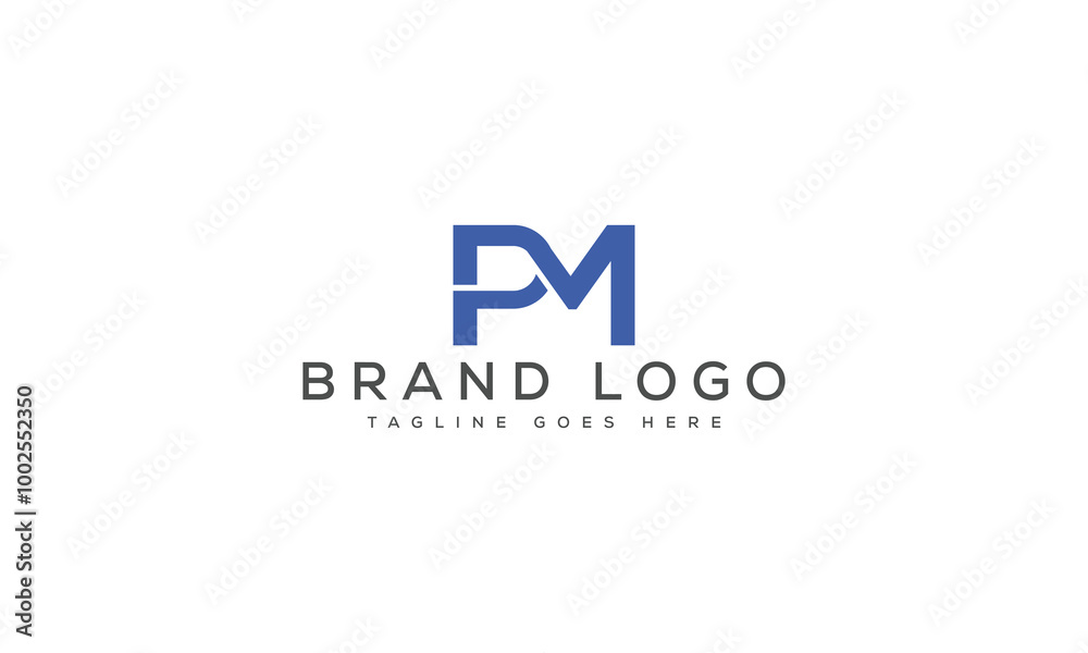 letter PM logo design vector template design for brand. letter PM logo design vector template design for brand.