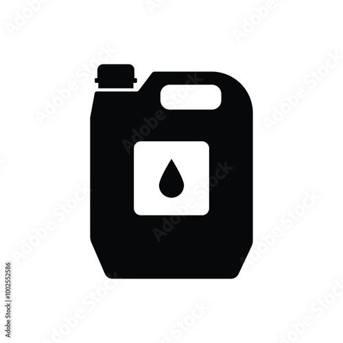 Canister of car engine oil flat vector icon design