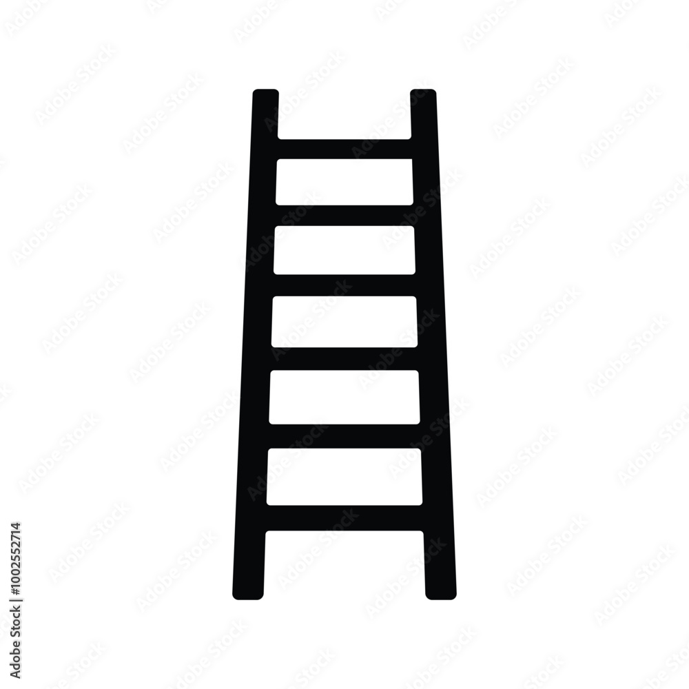 Step ladder black and white flat vector icon design. Step ladder symbol design and clip art Step ladder black and white flat vector icon design. Step ladder symbol design and clip art