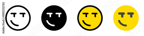 Editable sarcastic, smirking face vector icon. Part of a big icon set family. Perfect for web and app interfaces, presentations, infographics, etc
