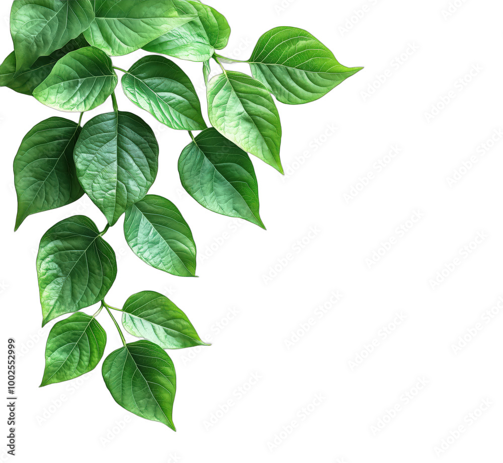 Realistic green vine leaves on transparent background, perfect for nature, plant, and organic design projects. Realistic green vine leaves on transparent background, perfect for nature, plant, and organic design projects.