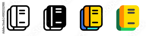 Editable books, notebooks, textbooks, journal, diary vector icon. Part of a big icon set family. Perfect for web and app interfaces, presentations, infographics, etc