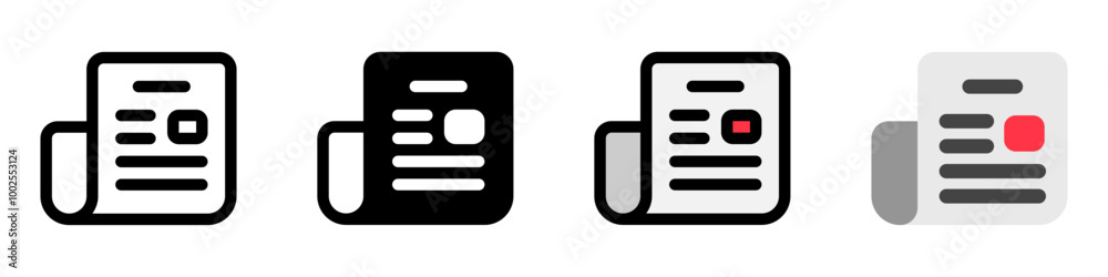 Editable newspaper, newsletter vector icon. Part of a big icon set family. Perfect for web and app interfaces, presentations, infographics, etc Editable newspaper, newsletter vector icon. Part of a big icon set family. Perfect for web and app interfaces, presentations, infographics, etc