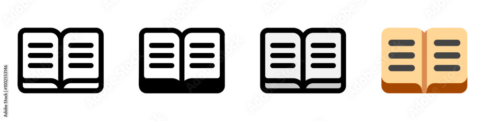 Editable open book, reading, literature vector icon. Part of a big icon set family. Perfect for web and app interfaces, presentations, infographics, etc Editable open book, reading, literature vector icon. Part of a big icon set family. Perfect for web and app interfaces, presentations, infographics, etc
