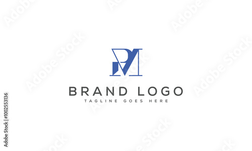 letter PM logo design vector template design for brand.