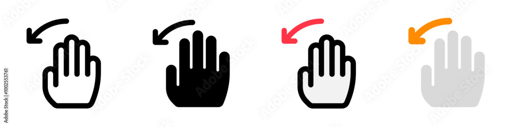 Editable hand swipe left vector icon. Part of a big icon set family. Perfect for web and app interfaces, presentations, infographics, etc Editable hand swipe left vector icon. Part of a big icon set family. Perfect for web and app interfaces, presentations, infographics, etc