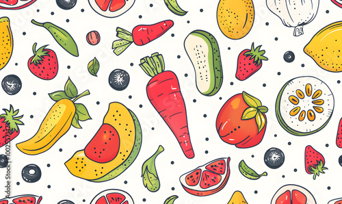 vegetable and fruits photo or illustrator on white background