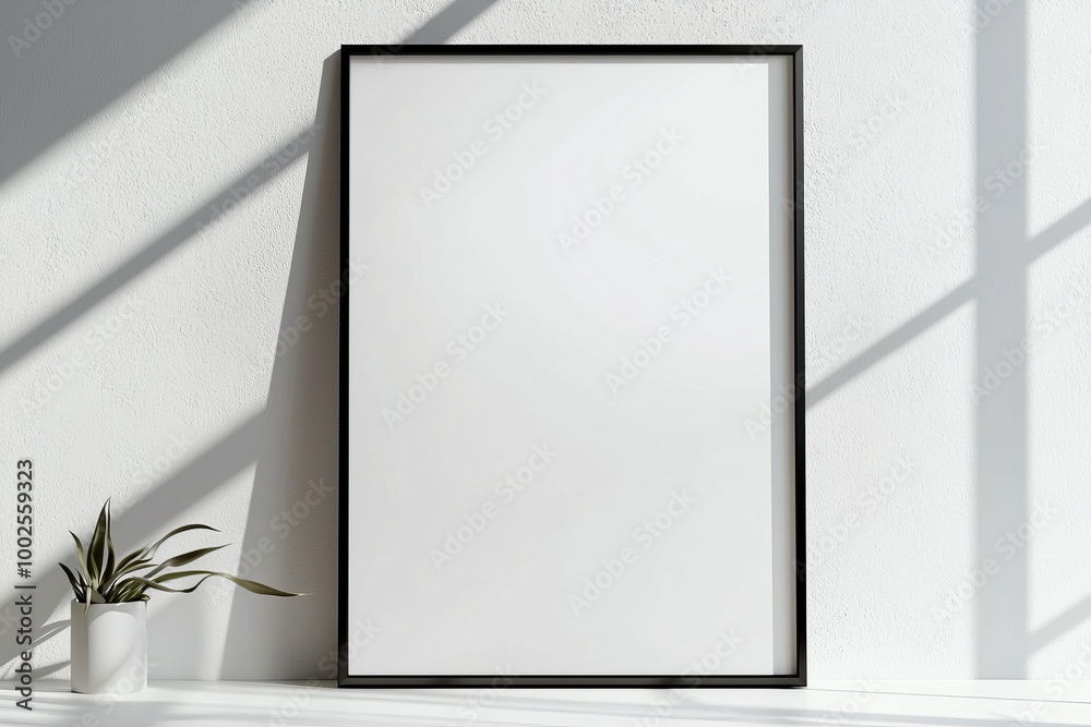 A3 Poster Mockup on White Background created with Generative AI A3 Poster Mockup on White Background created with Generative AI