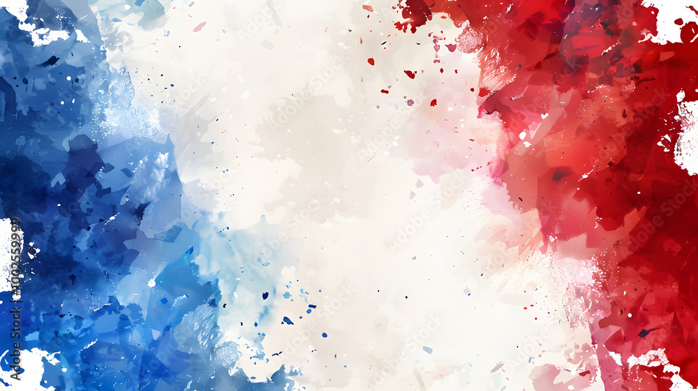 Red White and Blue Frame Background watercolor Red White and Blue Frame Background watercolor