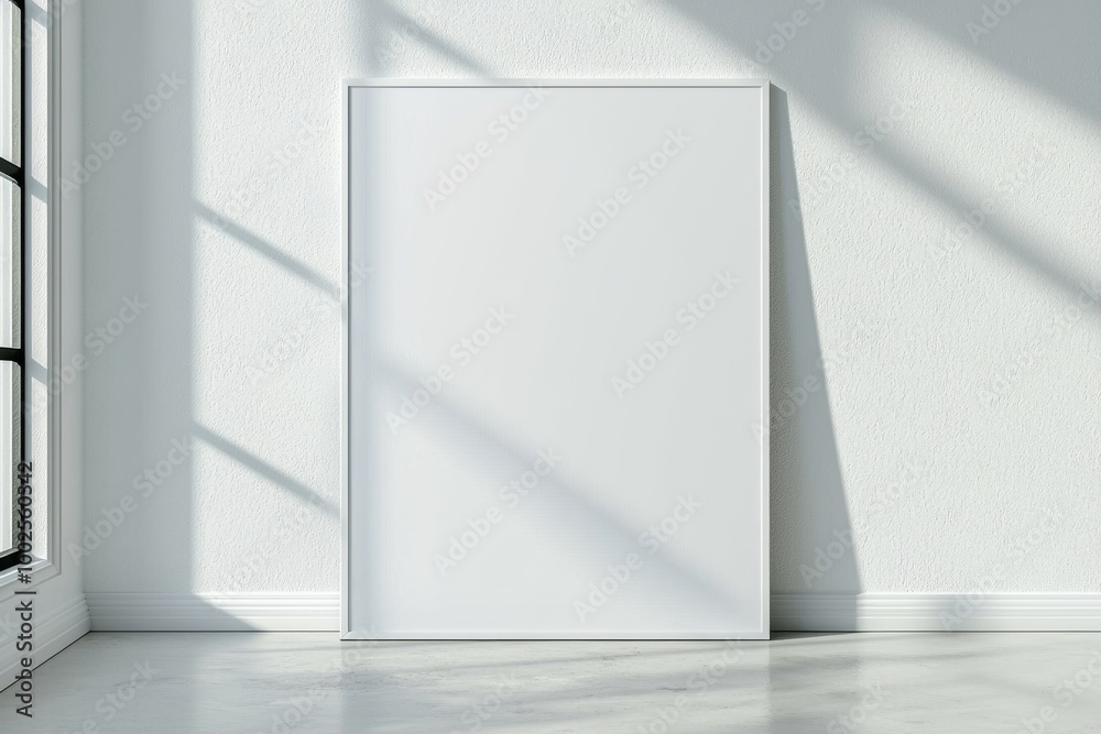 A3 Poster Mockup on White Background created with Generative AI A3 Poster Mockup on White Background created with Generative AI