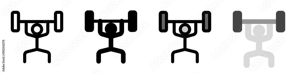 Editable weight lifting vector icon. Part of a big icon set family. Perfect for web and app interfaces, presentations, infographics, etc Editable weight lifting vector icon. Part of a big icon set family. Perfect for web and app interfaces, presentations, infographics, etc