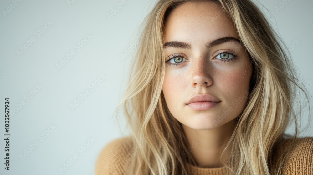 Natural Beauty of a Blonde Woman in Focus Natural Beauty of a Blonde Woman in Focus